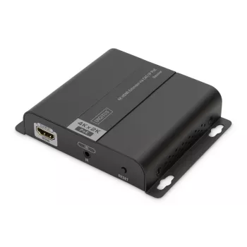 Extensor 4K HDMI DIGITUS, unidade recetora over IP/CAT 5, 6 (120 m), alimentado por PoE