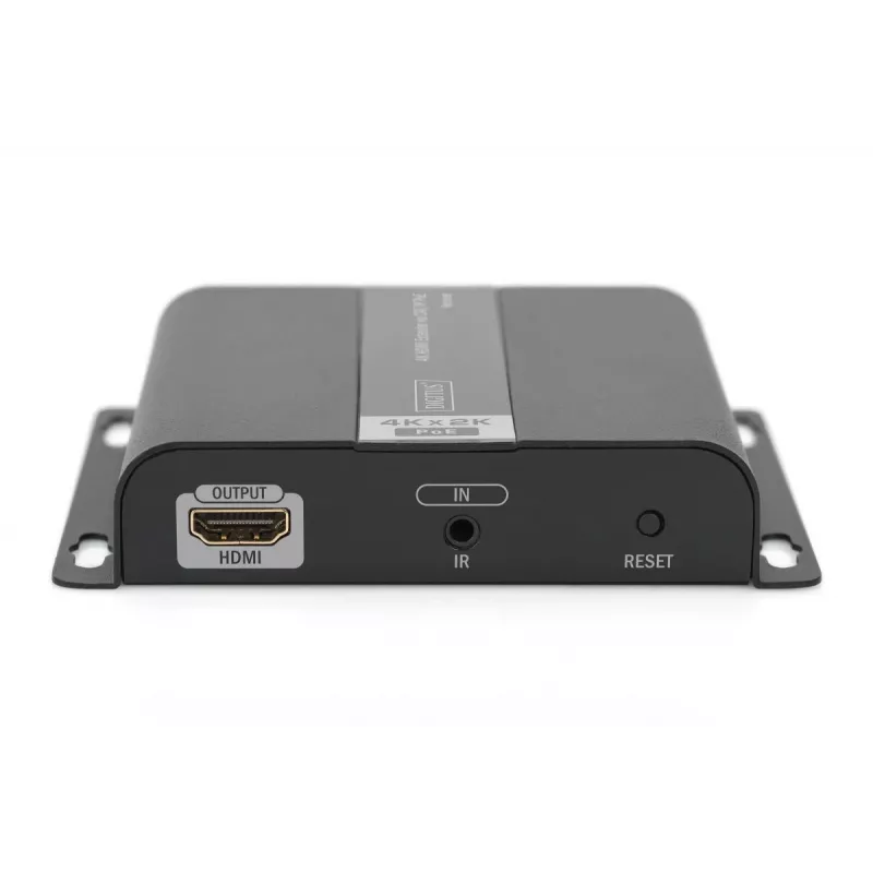 Extensor 4K HDMI DIGITUS, unidade recetora over IP/CAT 5, 6 (120 m), alimentado por PoE
