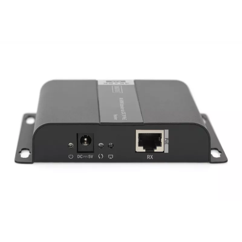 Extensor 4K HDMI DIGITUS, unidade recetora over IP/CAT 5, 6 (120 m), alimentado por PoE