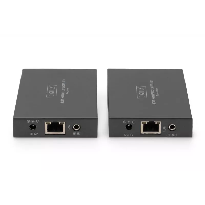 Transmissor e recetor AV, Digitus, conjunto extensor HDMI KVM IP, 1920 x 1200 píxeis, 150 m
