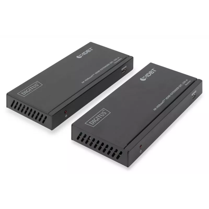 DIGITUS DS-55508 kit extensor HDMI 4K HDBaseT, 150 m, 4K/60Hz, 18 Gbps, YUV 4:4:4, HDR, PoC, RS-232, IR