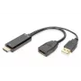 Adaptador HDMI para DisplayPort Digitus 4K 0,2 m HDMI Type-A USB