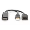 Adaptador HDMI para DisplayPort Digitus 4K 0,2 m HDMI Type-A USB
