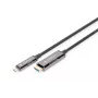 Cabo adaptador DIGITUS USB - Type-C para HDMI AOC FO versão HDMI 2.0; máx. 4Kx2K@60Hz; 20m