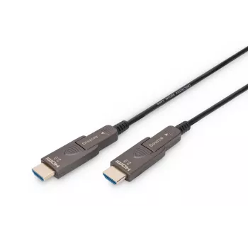 Cabo de fibra ótica híbrido DIGITUS 4K – HDMI AOC com ficha removível, 30 m