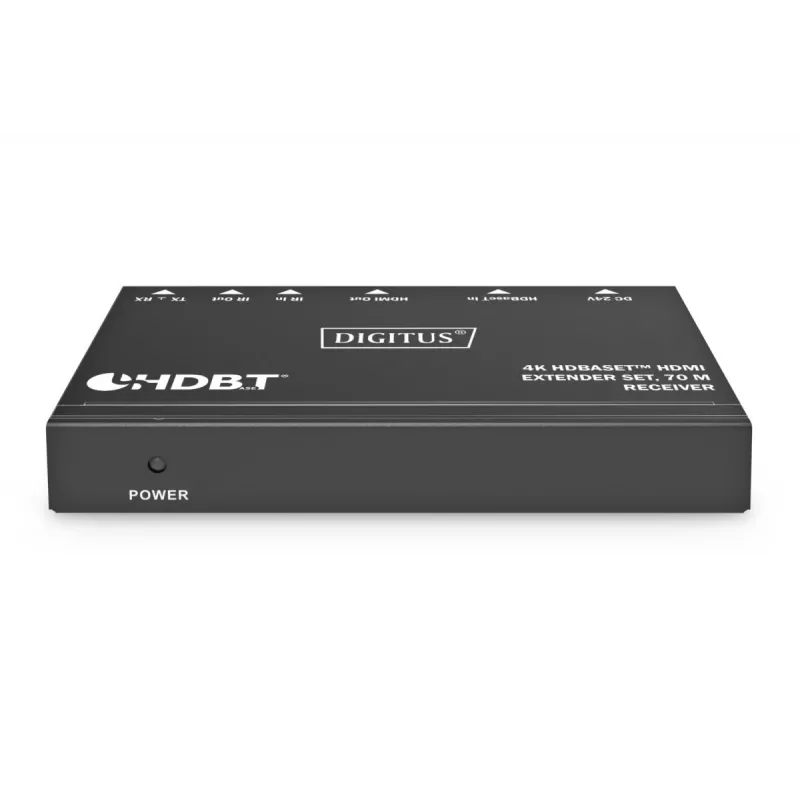 Conjunto extensor DIGITUS 4K HDBaseT 70m PoC RS232 IR preto