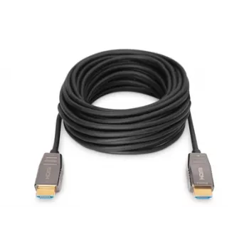 Cabo de fibra ótica híbrido DIGITUS HDMI AOC, Type-A M/M, 20 m UHD 8K@60Hz, CE, preto