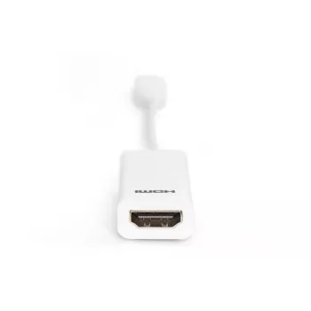 Cabo adaptador DisplayPort DIGITUS ASSMANN, Mini DP - HDMI Type-A M/F, 15 cm, compatível com DP 1.1a, CE, branco
