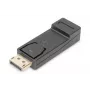 Adaptador DisplayPort DIGITUS, DP - HDMI Type-A M/F, com bloqueio, DP 1.1a, Full HD, CE, preto