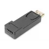 Adaptador DisplayPort DIGITUS, DP - HDMI Type-A M/F, com bloqueio, DP 1.1a, Full HD, CE, preto