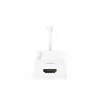 Cabo adaptador DisplayPort DIGITUS ASSMANN, Mini-DP - HDMI Type-A M/F, 20 cm, HDMI Ver. 2.0, ativo, CE, dourado, branco