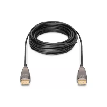 Cabo de ligação DisplayPort AOC híbrido de fibra ótica DIGITUS M/M UHD 8K@60Hz, CE, preto, 10 m