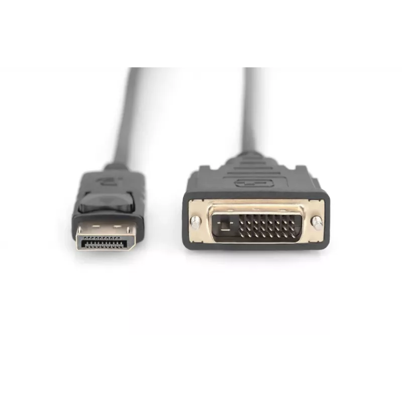 Cabo DIGITUS DP - DVI-D 3M preto DP - DVI com bloqueio DP 1.1a