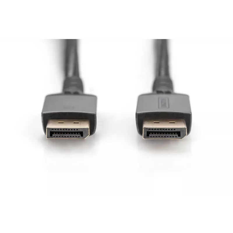 DIGITUS PREMIUM CABO DP1.4 DP para DP 8K/60Hz, 1m, caixa de alumínio banhada a ouro, suporta 8K/60Hz