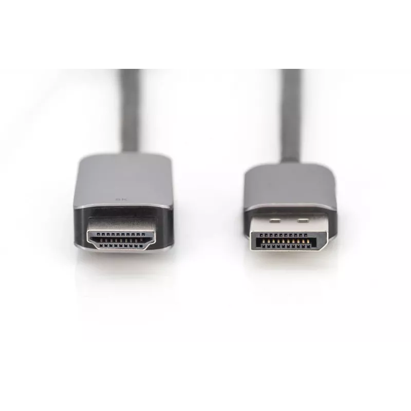 Cabo adaptador Digitus DB-340305-018-S de DisplayPort para HDMI tipo A, 8K, 1,8 m, preto