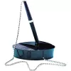 Fellowes 9821502 Caneta de secretária com base pesada e corrente cromada, preta