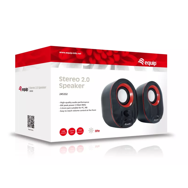 Altifalante Equip Estéreo 2.0, 3 W de potência