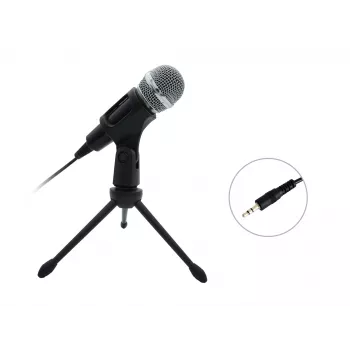 Microfone de secretária Equip Mini Desk, -30 dB, 30 - 16000 Hz, 2200 Ω, com fios, 3,5 mm (1/8 polegadas)