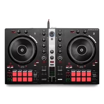 Scratcher de vinil Hercules INPULSE 300 MK2 preto, vermelho