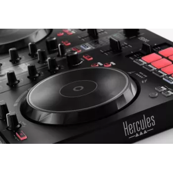 Scratcher de vinil Hercules INPULSE 300 MK2 preto, vermelho