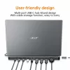 Acer 13-em-1 Type-C Minidock com fios USB 3.2 Gen 1 preto