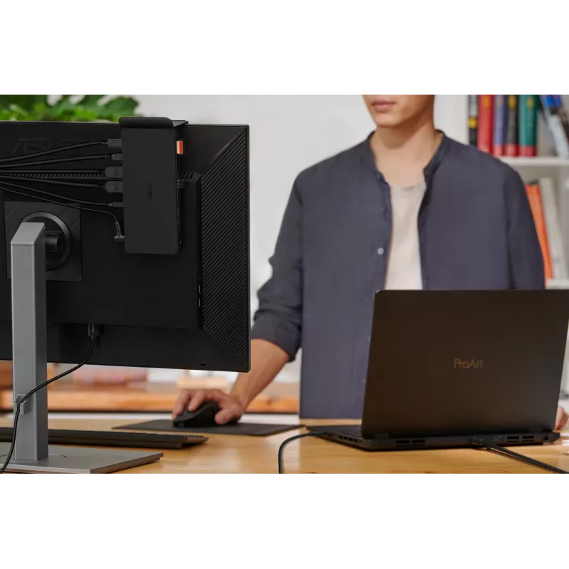 Docking station ASUS DC500 Thunderbolt 4 Triple 4K, 150W PD, 3 ecrãs, 2x HDMI 2.1, 2x USB-A, 2x USB2.0, RJ-45, MicroSD