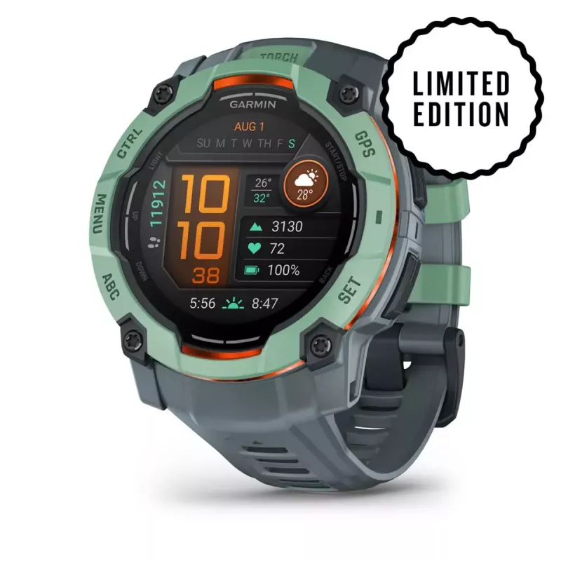 Garmin Instinct 3 AMOLED 50 mm smartwatch (010-03020-01), ecrã tátil de 1,3 polegadas 416x416, GPS, verde Neotropic Twilight