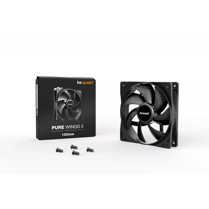Ventoinha para caixa de computador be quiet Pure Wings 3 120 mm 12 cm preto 1 unid.