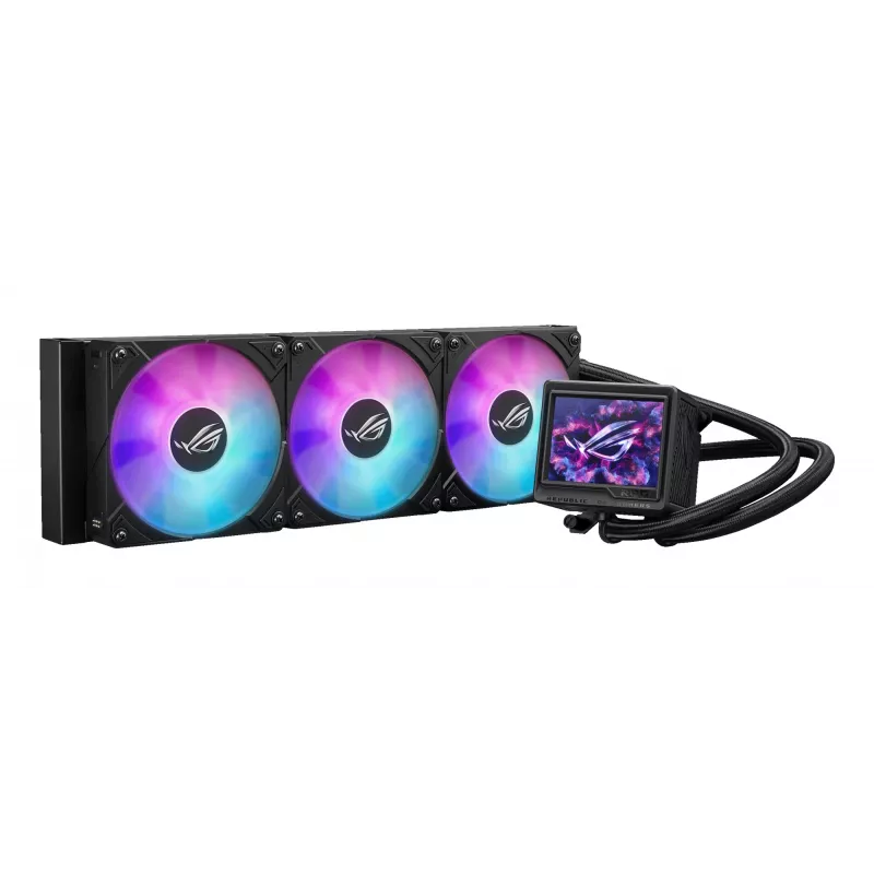 Arrefecedor líquido all-in-one para caixa de computador ASUS ROG Ryujin III 360 ARGB Extreme 12 cm preto