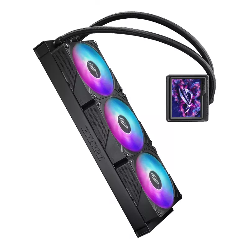 Arrefecedor líquido all-in-one para caixa de computador ASUS ROG Ryujin III 360 ARGB Extreme 12 cm preto