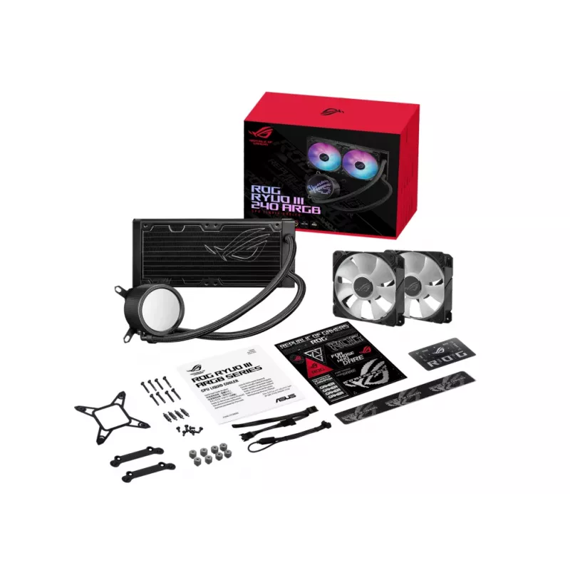 Arrefecimento líquido de processador ASUS ROG Ryuo III 240 ARGB 12 cm preto