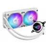 Kit de refrigeração líquida para processador ASUS ROG Strix LC III 240 ARGB White Edition 12 cm