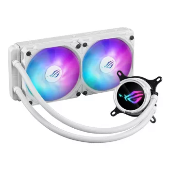 Kit de refrigeração líquida para processador ASUS ROG Strix LC III 240 ARGB White Edition 12 cm