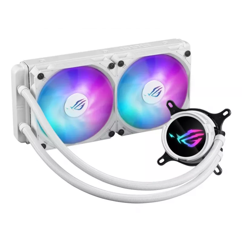 Kit de refrigeração líquida para processador ASUS ROG Strix LC III 240 ARGB White Edition 12 cm