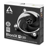 ARCTIC BioniX P120 (branco) – Ventoinha de gaming de 120 mm otimizada para pressão com PWM PST