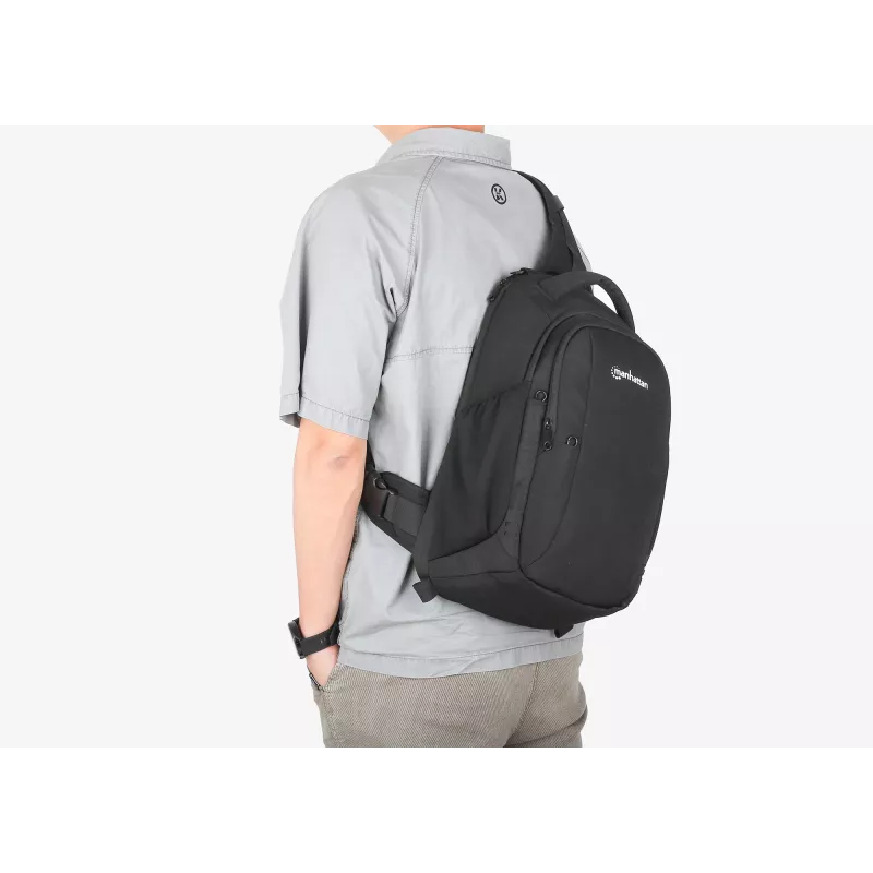 Manhattan Amsterdam 440578 mala de ombro / mochila para portátil de 13,3 polegadas, preto