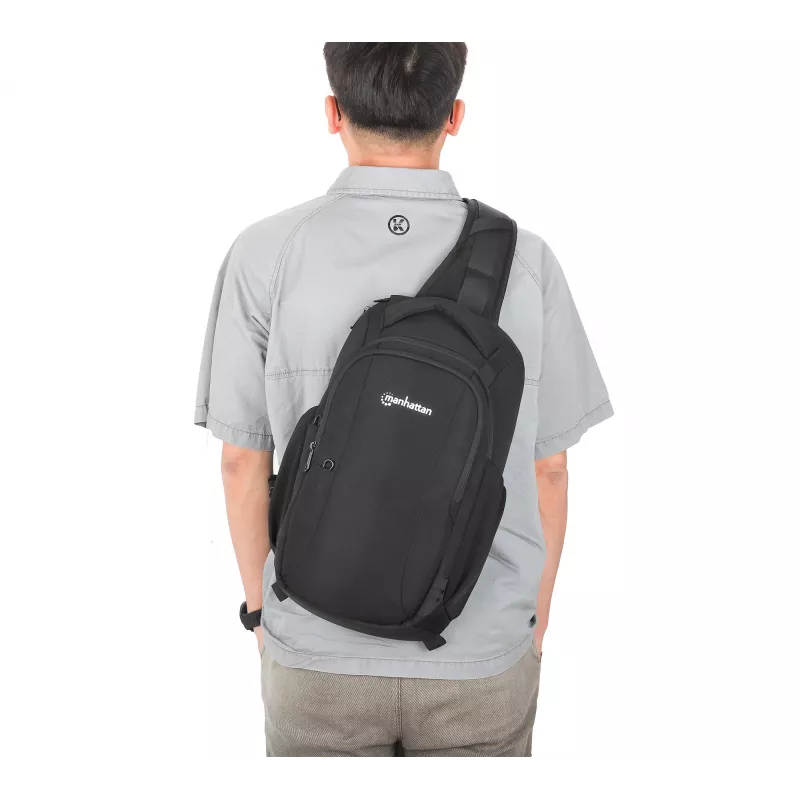 Manhattan Amsterdam 440578 mala de ombro / mochila para portátil de 13,3 polegadas, preto