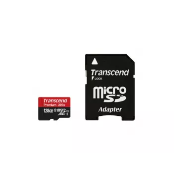 TRANSCEND 128GB Micro SDHC Classe 10 UHS-1 com adaptador