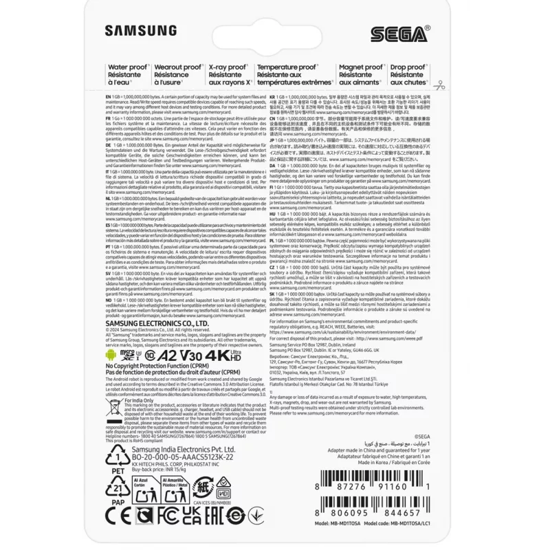 Samsung MB-MD1T0S 1 TB MicroSDXC UHS-I Classe 10