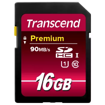 Cartão de memória Transcend 16 GB SDHC UHS-I TS16GSDU1