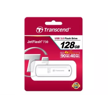 TRANSCEND Jetflash 730 - 128GB Pen USB - USB 3.0 - branco