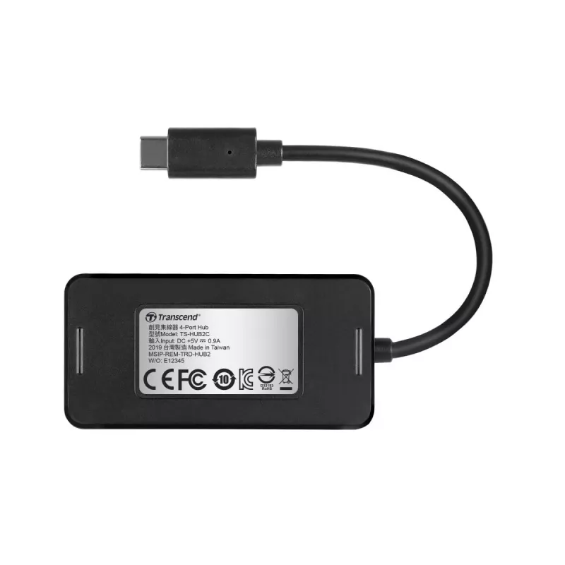 TRANSCEND USB Hub2c Type-C Hub de 4 portas