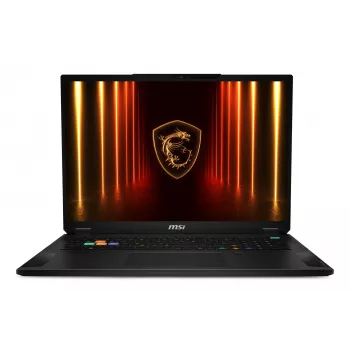 Portátil MSI Stealth 18 HX AI A2XWIG-042 Intel Core Ultra 9 275HX 45,7 cm (18 polegadas) UHD+ 64 GB DDR5-SDRAM 2 TB SSD NVIDIA GeForce RTX 5080 Wi-Fi 7 (802.11be) Windows 11 Pro preto