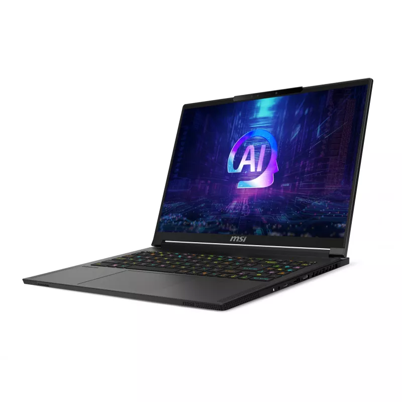 MSI Stealth A16 AI+ A3XWIG-043 portátil gaming, 16 polegadas QHD+ OLED 2560x1600 240 Hz, AMD Ryzen AI 9 HX 370, 32 GB LPDDR5X, 2 TB SSD, NVIDIA GeForce RTX 5080, Wi-Fi 7 (802.11be), Windows 11 Home, preto