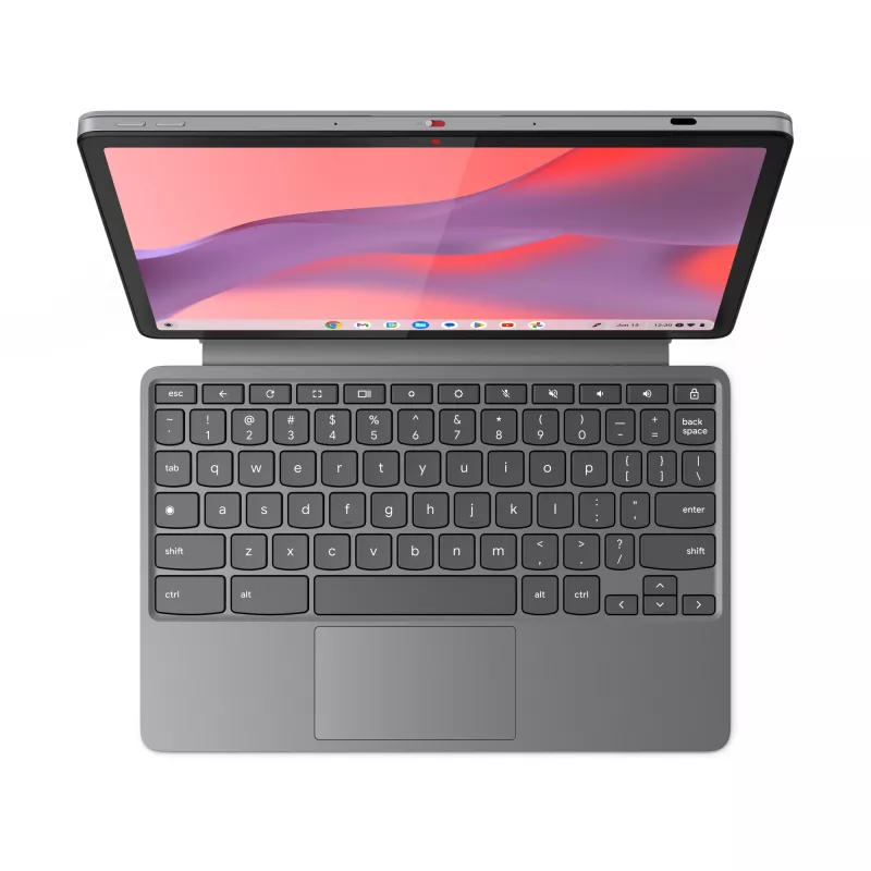 Lenovo Chromebook Duet 11M889 Chromebook 2 em 1 destacável, MediaTek Kompanio 838, 27,8 cm (10,9 polegadas) ecrã tátil WUXGA, 8 GB LPDDR4x-SDRAM, 128 GB eMMC, ChromeOS, teclado alemão, cinzento