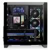 Thermaltake View 390 Air caixa de PC midi torre, ATX, ARGB, vidro temperado, fonte PS2, HDD de 3,5 polegadas, SSD de 2,5 polegadas, ventoinhas frontais até 200 mm, preta