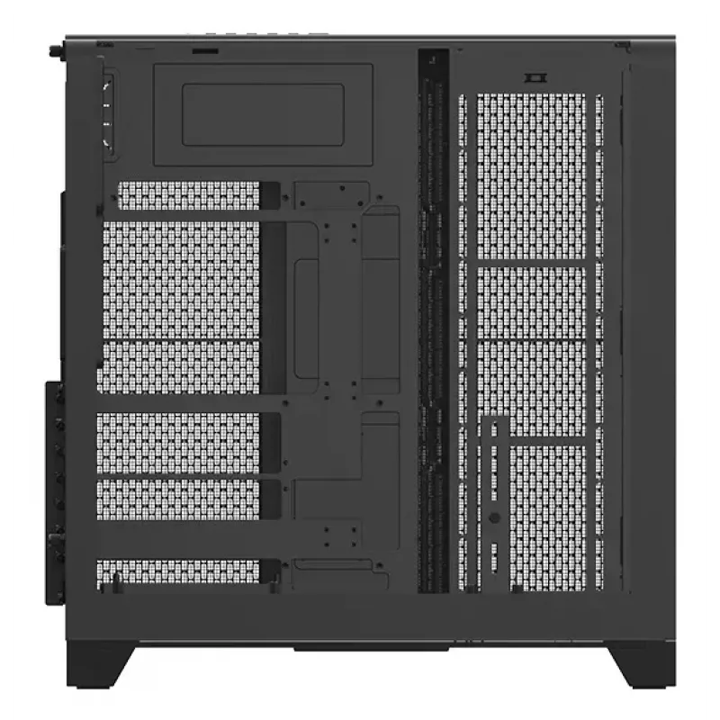Thermaltake View 390 Air caixa de PC midi torre, ATX, ARGB, vidro temperado, fonte PS2, HDD de 3,5 polegadas, SSD de 2,5 polegadas, ventoinhas frontais até 200 mm, preta