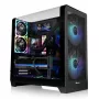 Thermaltake View 390 Air caixa de PC midi torre, ATX, ARGB, vidro temperado, fonte PS2, HDD de 3,5 polegadas, SSD de 2,5 polegadas, ventoinhas frontais até 200 mm, preta