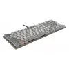 Cherry KC 500 MX LP TKL teclado mecânico, 80 %, interruptores Cherry MX Low Profile 2.0 Ivory, retroiluminação branca, QWERTZ alemão, USB com fio, cinzento