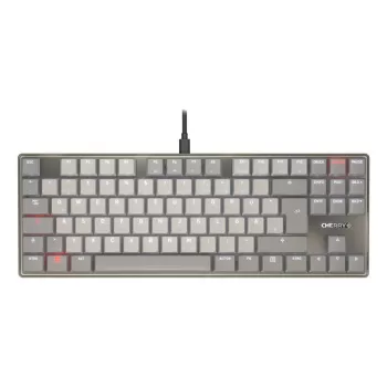 Teclado mecânico Tenkeyless Cherry KC 500 MX LP TKL — QWERTZ Alemão, USB, 88 teclas, Cinzento
